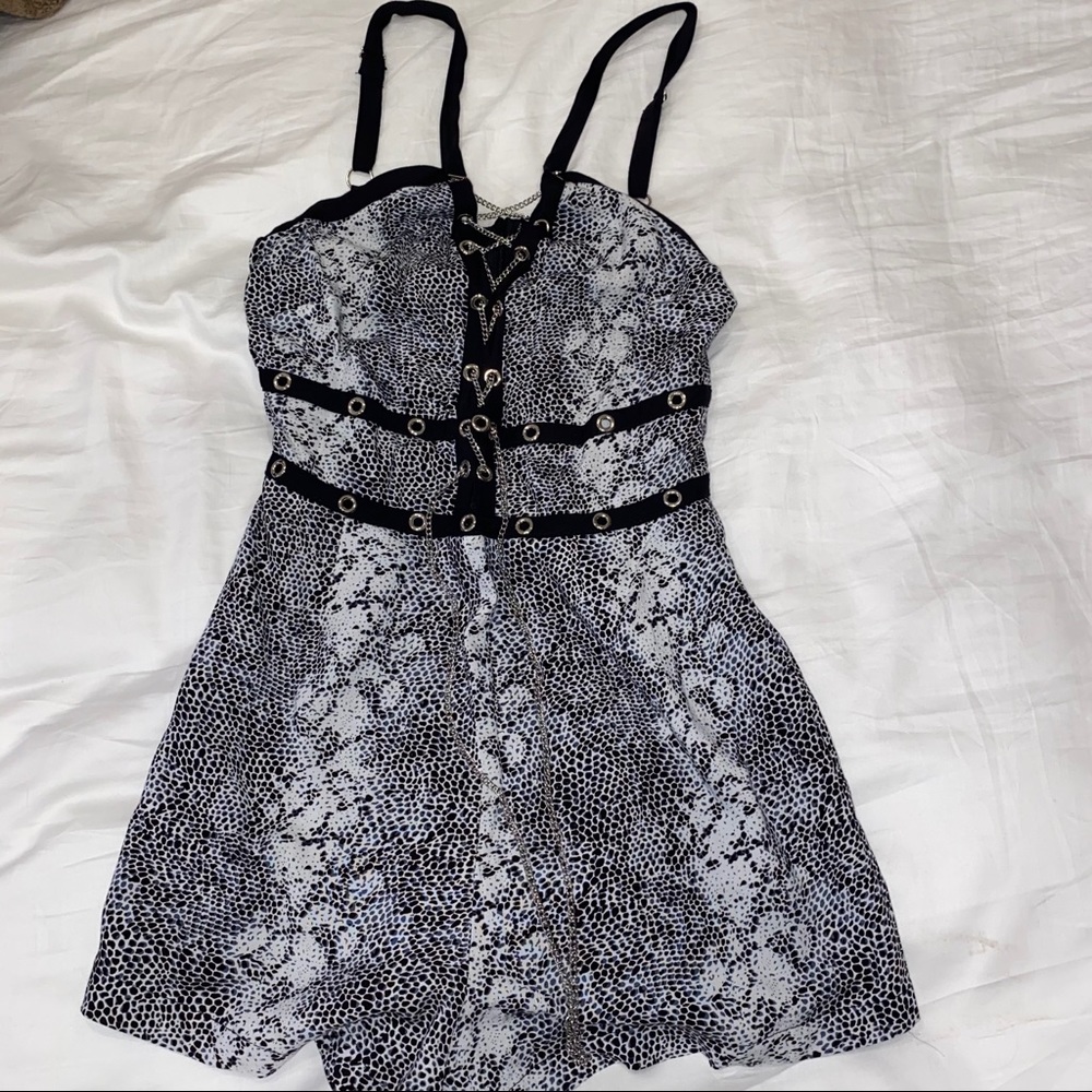 LF SNAKESKIN CHAIN ROMPER